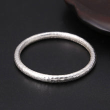 Load image into Gallery viewer, 925 Sterling Thai Silver Fish Scale Texture Bangle