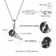 Load image into Gallery viewer, Sterling Silver 18&quot; Necklace with Cubic Zirconia Microphone Pendent