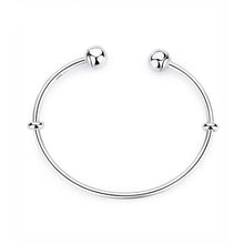 Load image into Gallery viewer, Sterling Silver Bangle Bracelet, Pandora style bracelet, Women's Bracelet, Fashion Bracelet, 100Sterling.com, Design-it-Yourself Bracelet