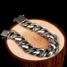Load image into Gallery viewer, Thai Sterling Silver Link-on-Link Bracelet, Thai Sterling Silver Chain Link Bracelet, Sterling Silver Chunky Bracelet, Sterling Silver Bracelet, Men's Sterling Silver Bracelet, heavy Sterling Silver, Men's jewelry, Luxury Jewelry, Exclusive jewelry, 100sterling.com