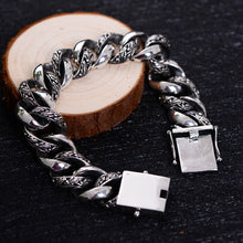 Load image into Gallery viewer, Thai Sterling Silver Link-on-Link Bracelet, Thai Sterling Silver Chain Link Bracelet, Sterling Silver Chunky Bracelet, Sterling Silver Bracelet, Men's Sterling Silver Bracelet, heavy Sterling Silver, Men's jewelry, Luxury Jewelry, Exclusive jewelry, 100sterling.com