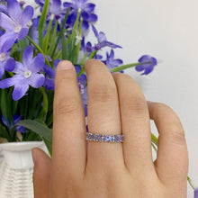 Load image into Gallery viewer, Six Stone Genuine Tanzanite Ring set in Sterling Silver
