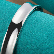 Load image into Gallery viewer, 925 Sterling Silver 12mm Adjustable Concave Band Bracelet 100Sterling.com