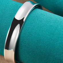 Load image into Gallery viewer, 925 Sterling Silver 12mm Adjustable Concave Band Bracelet 100Sterling.com