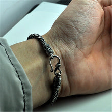 Load image into Gallery viewer, Vintage Look Thai Silver Braided Weave Bracelet, Sterling Silver Bracelet, Women's Sterling Silver Bracelet, Men's Sterling Silver Bracelet, Thai Sterling Silver Bracelet, Unique Sterling Silver jewelry, Sterling Silver Gifts, 100sterling.com