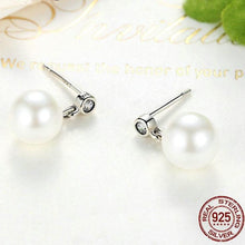 Load image into Gallery viewer, Sterling Silver Freshwater Pearl Drop Earrings