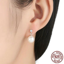Load image into Gallery viewer, Sterling Silver Freshwater Pearl Drop Earrings