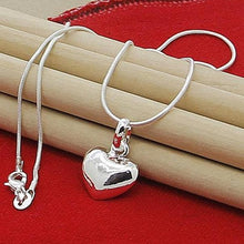 Load image into Gallery viewer, Sterling Silver Heart Pendent Necklace