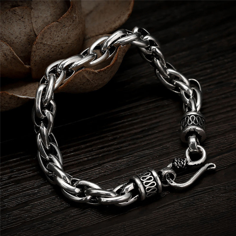 Beautiful Vintage Bracelet Chain Sterling Silver 925 Men's Fashion Jewelry  20 gr