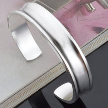 Load image into Gallery viewer, 925 Sterling Silver Wide Open Cuff Bracelet For Women or Men
