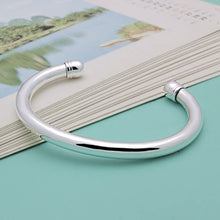 Load image into Gallery viewer, 925 Sterling Silver Open Cuff Bracelet