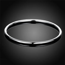 Load image into Gallery viewer, Silver Plated 70mm Diameter Simple Smooth Bangle. Buy at 100Sterling.com