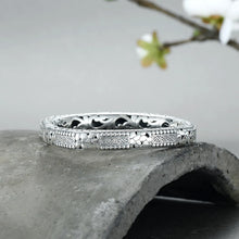 Load image into Gallery viewer, Ornate S925 Sterling Silver Squared Hollow Design Bracelet. Buy at 100Sterling.com.