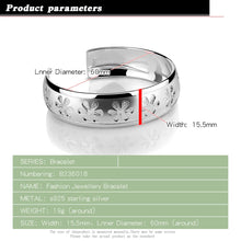 Load image into Gallery viewer, Genuine 925 Sterling Silver Cuff Bracelets from 100Sterling.com