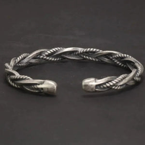 925 Sterling Silver Industrial Braid Bracelet. Buy at 100Sterling.com.