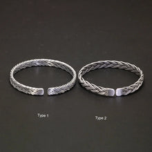 Load image into Gallery viewer, Genuine 999 Solid Sterling Silver Braided Bangle Cuff Bracelet . Buy from 100Sterling.com