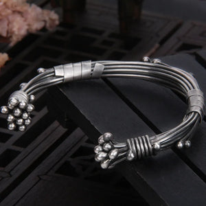 Thai Sterling Silver Multi Strand Branch Bangle from 100Sterling.com