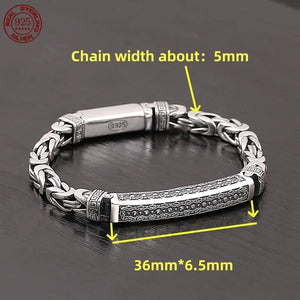 Genuine 925 Sterling Silver Bracelets with unique styles and design - Style 6. Buy from 100Sterling.com. Free Delivery. 