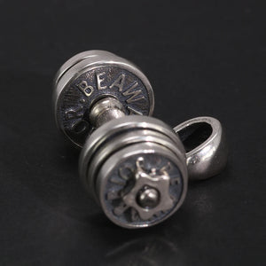 925 Sterling Silver Dumbbell Pendant Only For Men and Women Fitness Enthusiasts. Buy at 100Sterling.com
