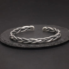 Load image into Gallery viewer, 925 Sterling Silver Industrial Braid Bracelet. Buy at 100Sterling.com.