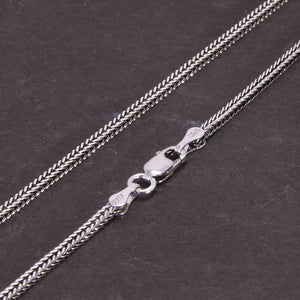 925 Sterling Silver Necklace with Vintage Foxtail Design. 100Sterling.com