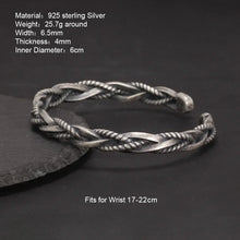 Load image into Gallery viewer, 925 Sterling Silver Industrial Braid Bracelet. Buy at 100Sterling.com.