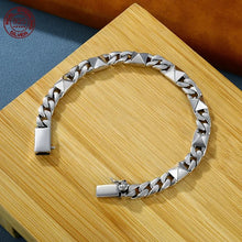 Load image into Gallery viewer, Genuine 925 Sterling Silver Bracelets with unique styles and design. Style 3. Buy from 100Sterling.com. Free Delivery.