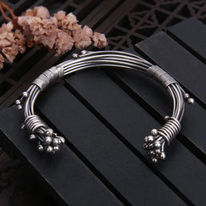 Thai Sterling Silver Multi Strand Branch Bangle from 100Sterling.com