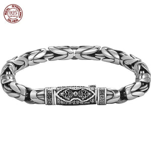 Genuine 925 Sterling Silver Bracelets with unique styles and design. Style 16. Buy from 100Sterling.com. Free Delivery.