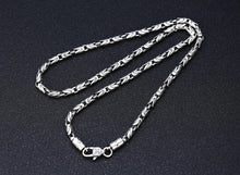 Load image into Gallery viewer, Silver Jewelry Retro Six-Character Mantra Necklace. Buy at 100Sterling.com.