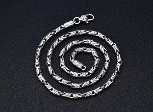 Silver Jewelry Retro Six-Character Mantra Necklace. Buy at 100Sterling.com.