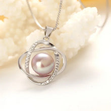 Load image into Gallery viewer, Genuine 925 Sterling Silver Freshwater Pearl Pendent Necklace. Buy at 100Sterling.com