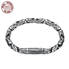 Load image into Gallery viewer, Genuine 925 Sterling Silver Bracelets with unique styles and design. Style 16. Buy from 100Sterling.com. Free Delivery.