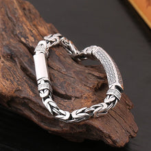 Load image into Gallery viewer, Genuine 925 Sterling Silver Bracelets with unique styles and design - Style 6. Buy from 100Sterling.com. Free Delivery. 