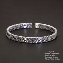 Load image into Gallery viewer, Genuine 999 Solid Sterling Silver Braided Bangle Cuff. Buy from 100Sterling.com