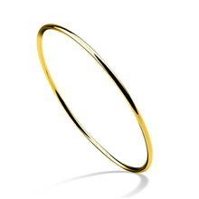Load image into Gallery viewer, Minimalist 925 Sterling Silver Gold-plated Ultra-Slim 2mm Hoop Bracelet. Buy from 100Sterling.com