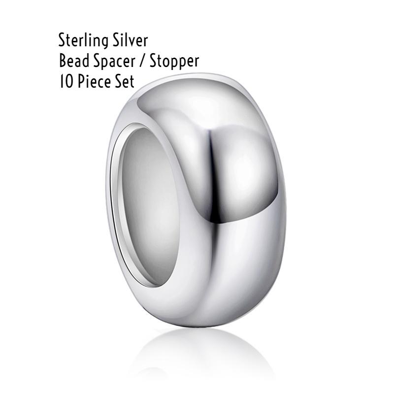 Charm Pandora 925 Silver Spacer Stopper  Silicone Bracelet 925 Silver  Stopper - Bead - Aliexpress