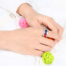 Load image into Gallery viewer, Sterling Silver Colors of the Rainbow Ring Collection - 13 Designs Available