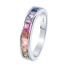Load image into Gallery viewer, Sterling Silver Colors of the Rainbow Ring Collection - 13 Designs Available