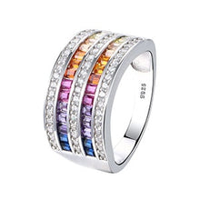 Load image into Gallery viewer, Sterling Silver Colors of the Rainbow Ring Collection - 13 Designs Available