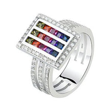 Load image into Gallery viewer, Sterling Silver Colors of the Rainbow Ring Collection - 13 Designs Available