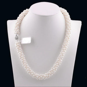 18 Inch Cluster Design Freshwater Pearl Necklace, Freshwater pearls, classic pearls, women's pearls, women's necklace, pearl necklace, stylish pearl necklace, white pearls, white pearl necklace, 100sterling.com