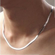 Load image into Gallery viewer, Men&#39;s Sterling Silver Traditional Snake Chain Necklace