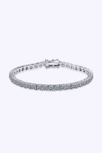 Load image into Gallery viewer, 925 sterling silver bracelet with moissanite stones, rhodium-plated finish, total 4.9 ct. Buy at 100Sterling.com