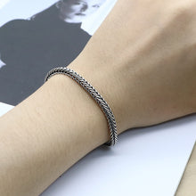 Load image into Gallery viewer, Genuine Sterling Retro Style Silver Fox Tail Bracelet