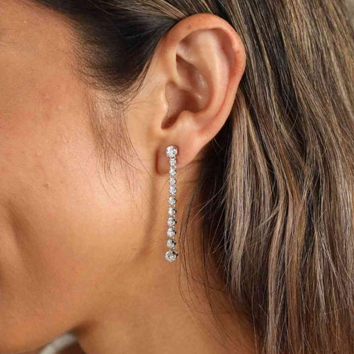 925 Sterling Silver 1.18 Carat Moissanite Long Earrings