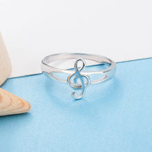Load image into Gallery viewer, Sterling Silver Treble Clef Ring, Sterling Silver Ring, Silver Ring, Band Ring, Music Ring, Band Jewelry, Orchestra Jewelry, Band Dress Accessory, 100Sterling.com, Band Fashion, Band Fashion ring, Girls Band Ring, Girls Fashion ring