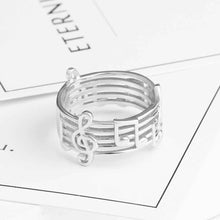 Load image into Gallery viewer, Sterling Sliver Music Lover&#39;s Ring