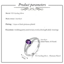 Load image into Gallery viewer, Alice Amethyst Gemstone and Cubic Zirconia Sterling Silver Ring
