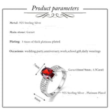 Load image into Gallery viewer, Caroline 1.5 Carat Oval Garnet Gemstone Ring with Sterling Silver Setting
